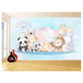 Papel De Parede Infantil Zoo Safari Leão Baby 3,5M Azs350