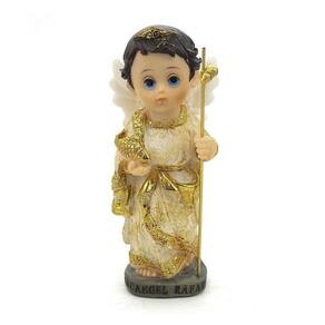 Imagem São Rafael Arcanjo Infantil Importada Resina 12 Cm