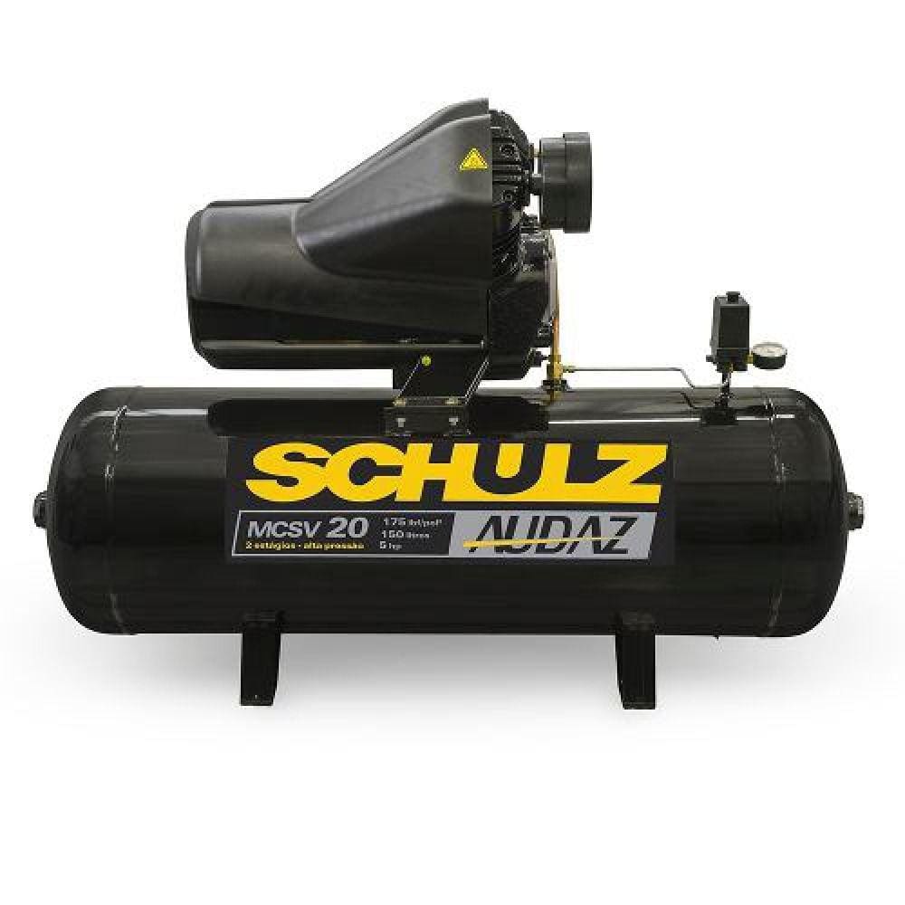 Compressor de Ar AUDAZ 20/200L-MSCV20 - 5CV - Trifásico - Schulz