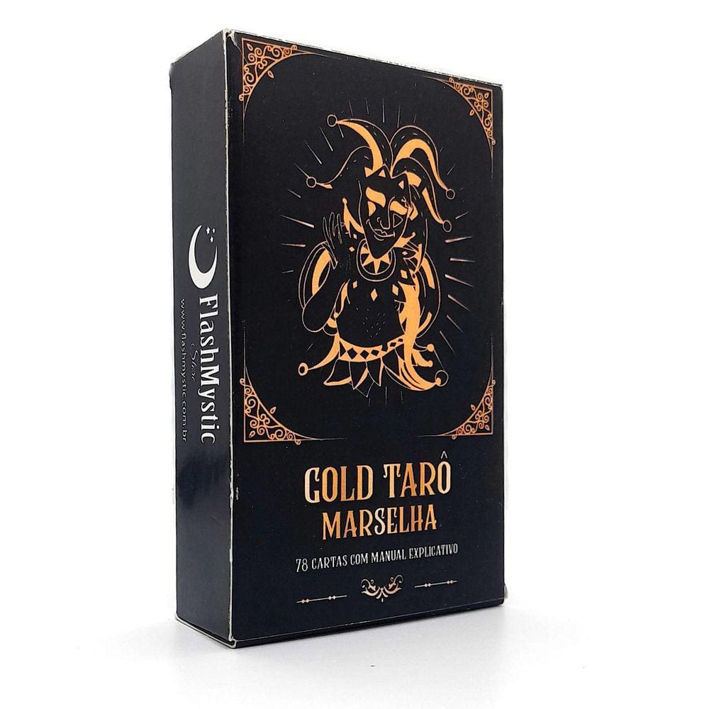 Gold Tarô de Marselha Clássico Ilustrado 78 Cartas e Manual