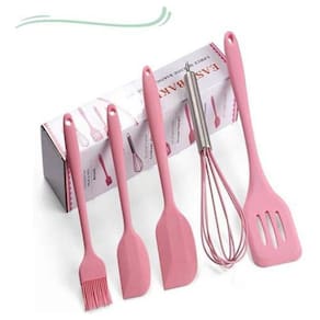 5 Utensílios De Silicone Cozinha Colher Espátulas Escova
