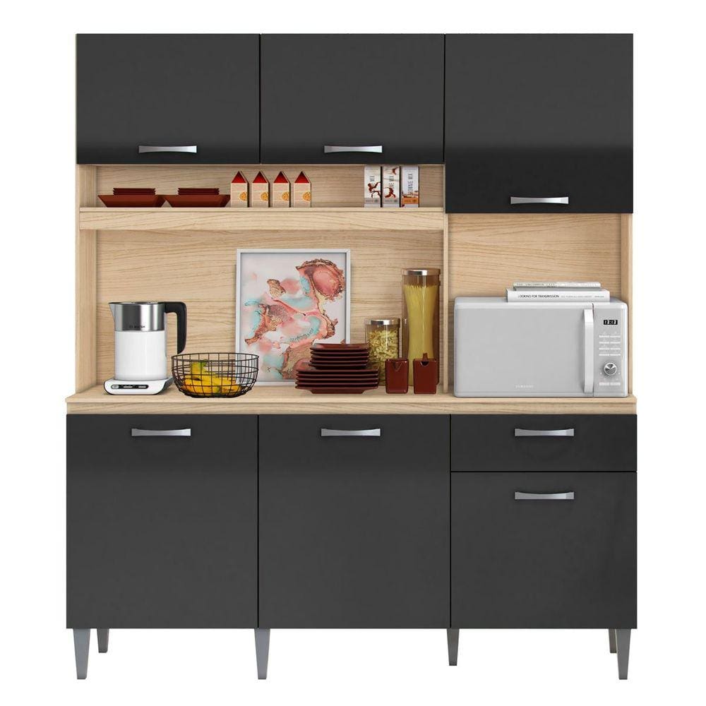 Kit Cozinha 6 Portas 1 Gaveta Melodia