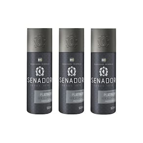 Desodorante Spray Senador Platinum 90Ml - Kit Com 3Un