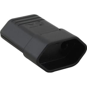 Kit 100 Pino Conector Femea Para Extensao 10A 2P Preto 11978