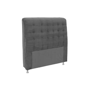 Cabeceira Cama Box Estofada Solteiro Solteiro Dama Plus Suede Cinza - Simbal