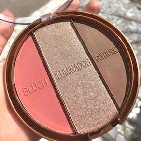Paleta Multi Face Blush,Iluminador e Contorno - Vivai