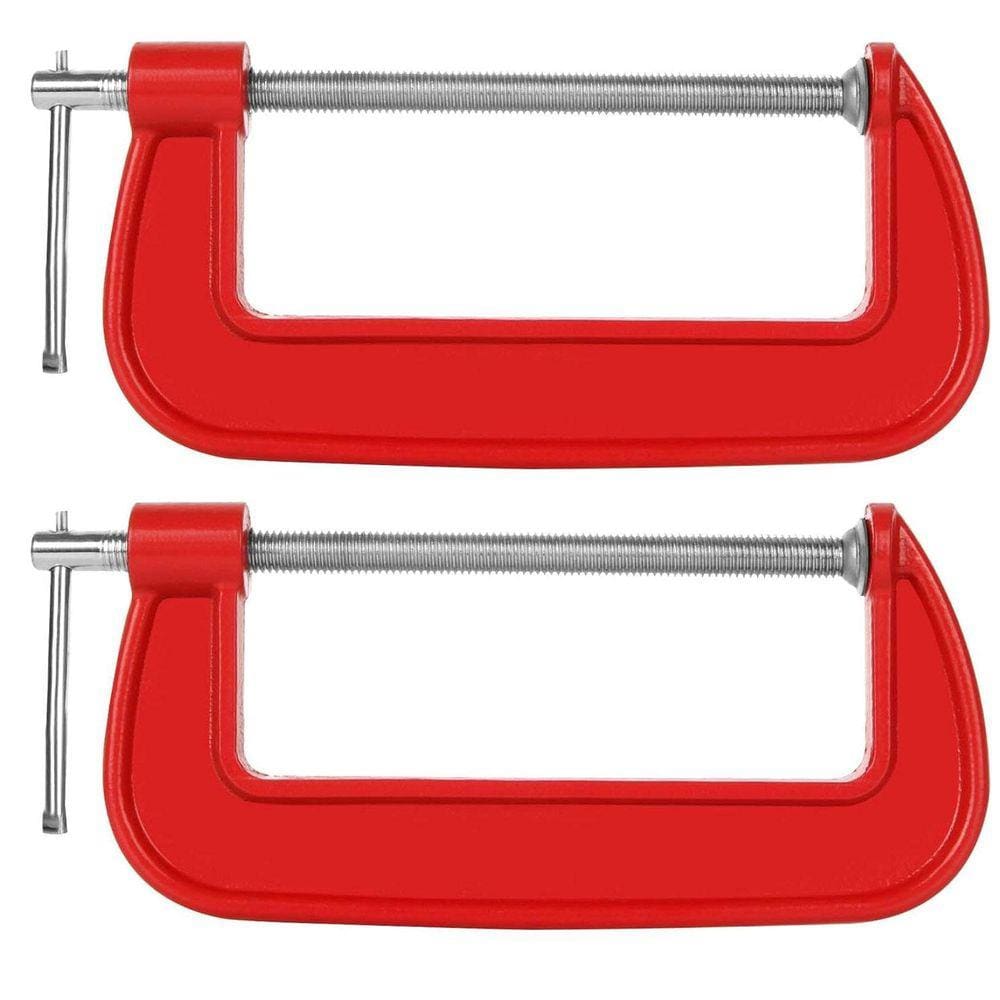 Kit 4 Grampos Sargento 6 Pol. Tipo C Ferro Reforçado Charbs