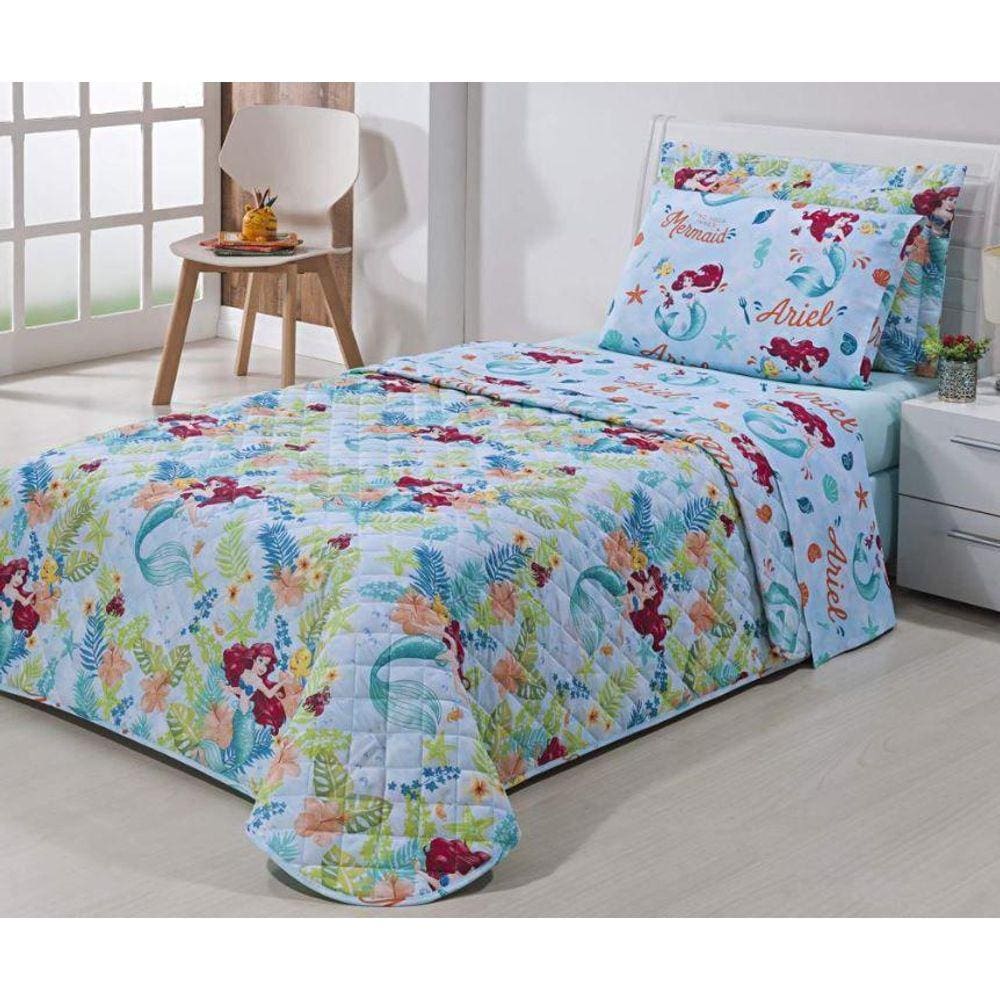 Cobreleito Solteiro Infantil Ariel Summer Andreza 2 Peças