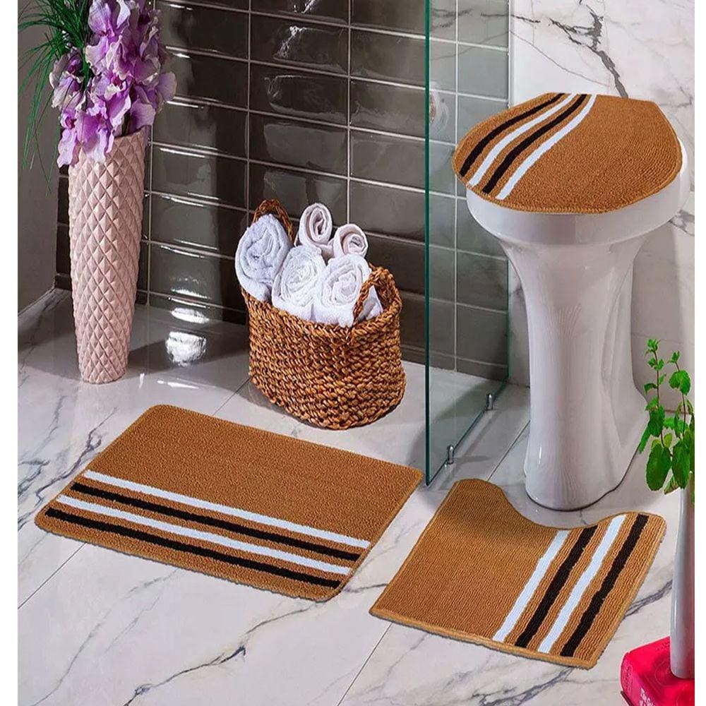 Kit Tapete Slim para Banheiro Oasis 3 Peças
