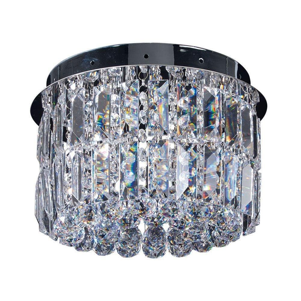 Plafon Iris Cristal Asfour Para Led 27 X 18 Cm