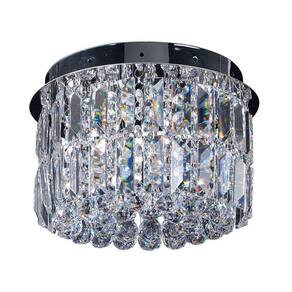 Plafon Iris Cristal Asfour Para Led 27 X 18 Cm