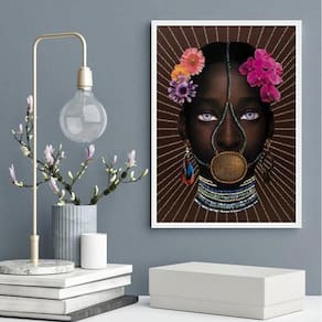 Quadro Decorativo Escrava Anastácia 33X24Cm - Com Vidro