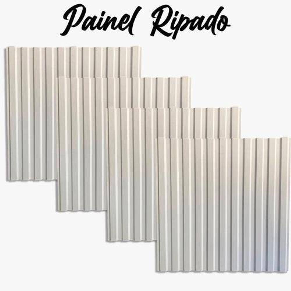 16 Placas 3D Pvc Painel Ripado Parede Revestimento 50 X 50Cm