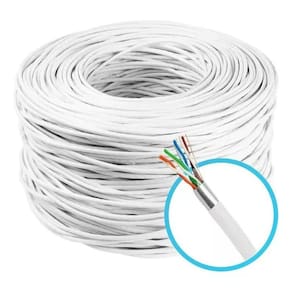Cabo Lan 4 Pares Cat5E Cftv Blindado Com 100Mts Silver