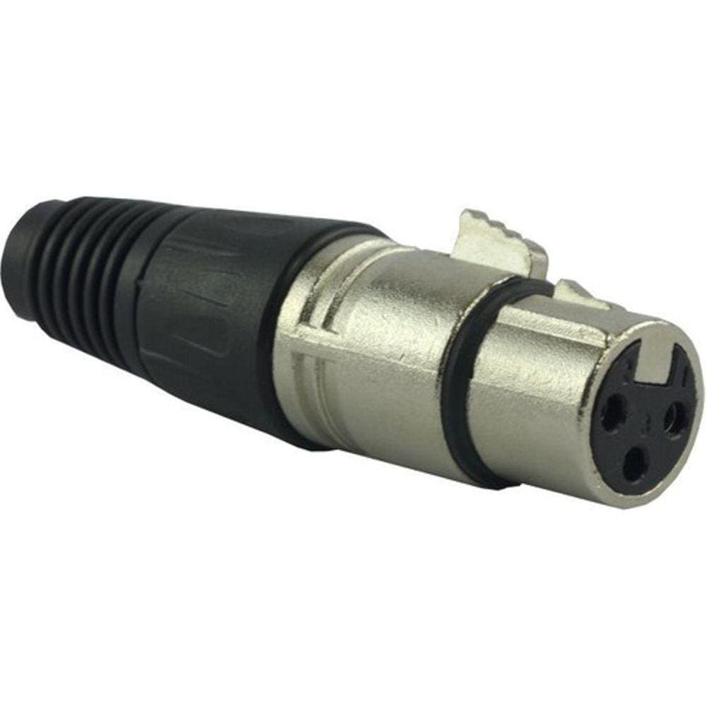 5X Conector Xlr Fêmea Para 3 Pinos Resistente Tipo Neutrik