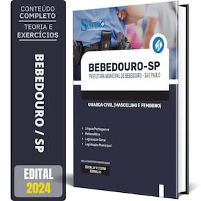 Apostila Prefeitura Bebedouro Sp 2024 Guarda Civil Masculino