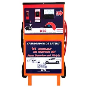 Carregador de Bateria Rápido/Lento 12V 50A Auxiliar Partida