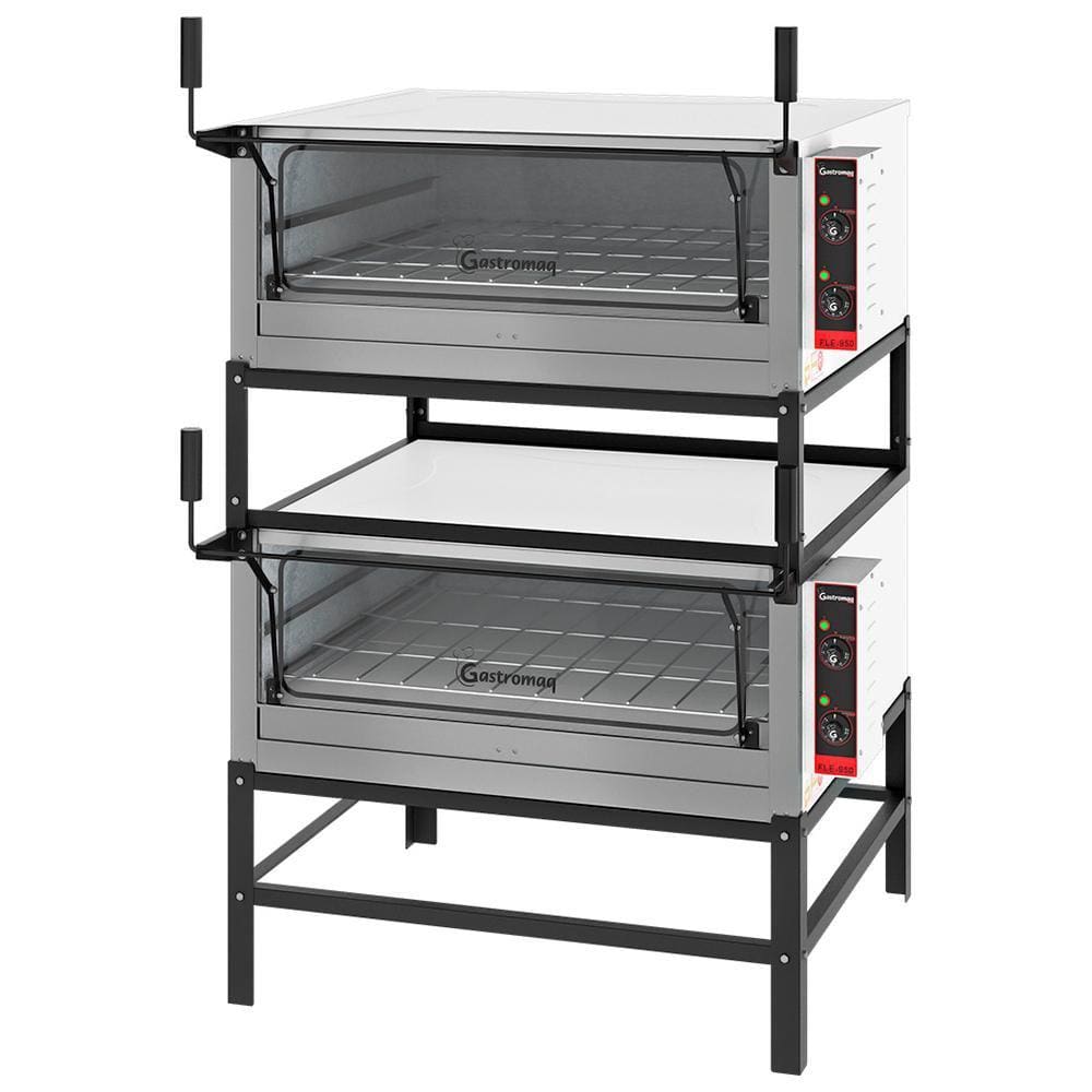 Forno Lastro Elétrico Gastromaq Epóxi Duplo 95cm Porta Guilhotina 220V FLED 950 PG G2
