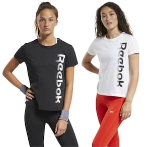 Kit camiseta feminina Reebok Basic Graphic