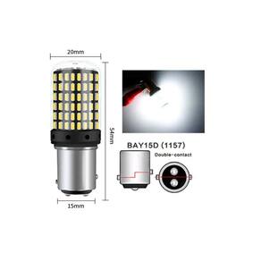 2 Lâmpada Led 1157 2 Polos 144 Led Iluminação Branca Canbus