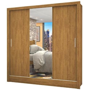 Guarda Roupa Santiago Casal 3 Portas 3 Gavetas Carioca Cor Cinamomo