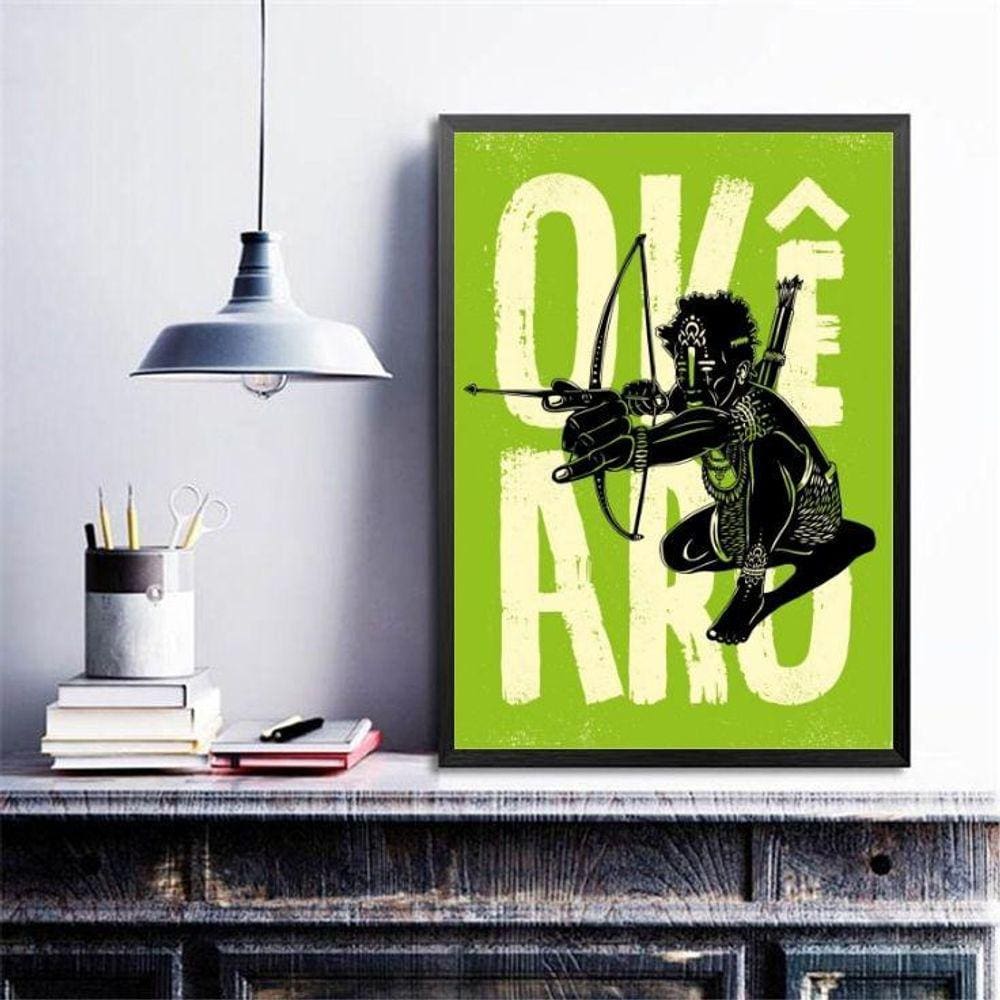 Quadro Poster Candomblé Oxóssi 33X24Cm