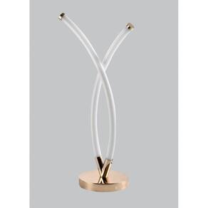 Abajur Moderno De Mesa Minimalista Led 32W Dourado Trophy