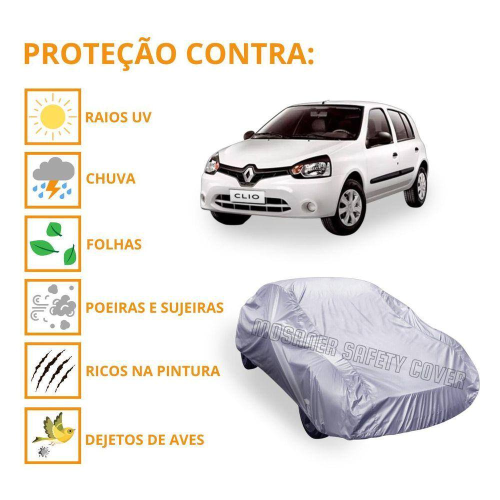 Capa Cobrir Carro Renault Clio Hatch Proteção Impermeável