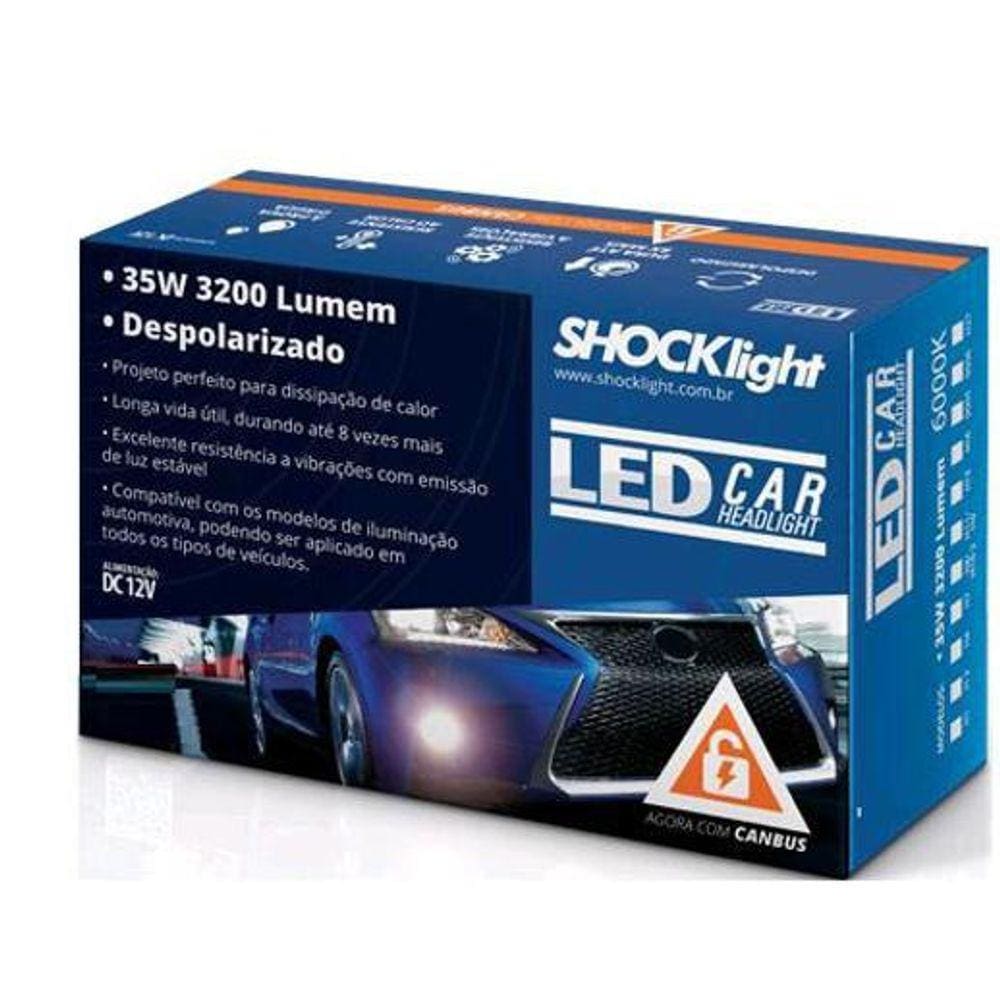 Kit Ledcar Headlight Super Led Shocklight Hb4  9006