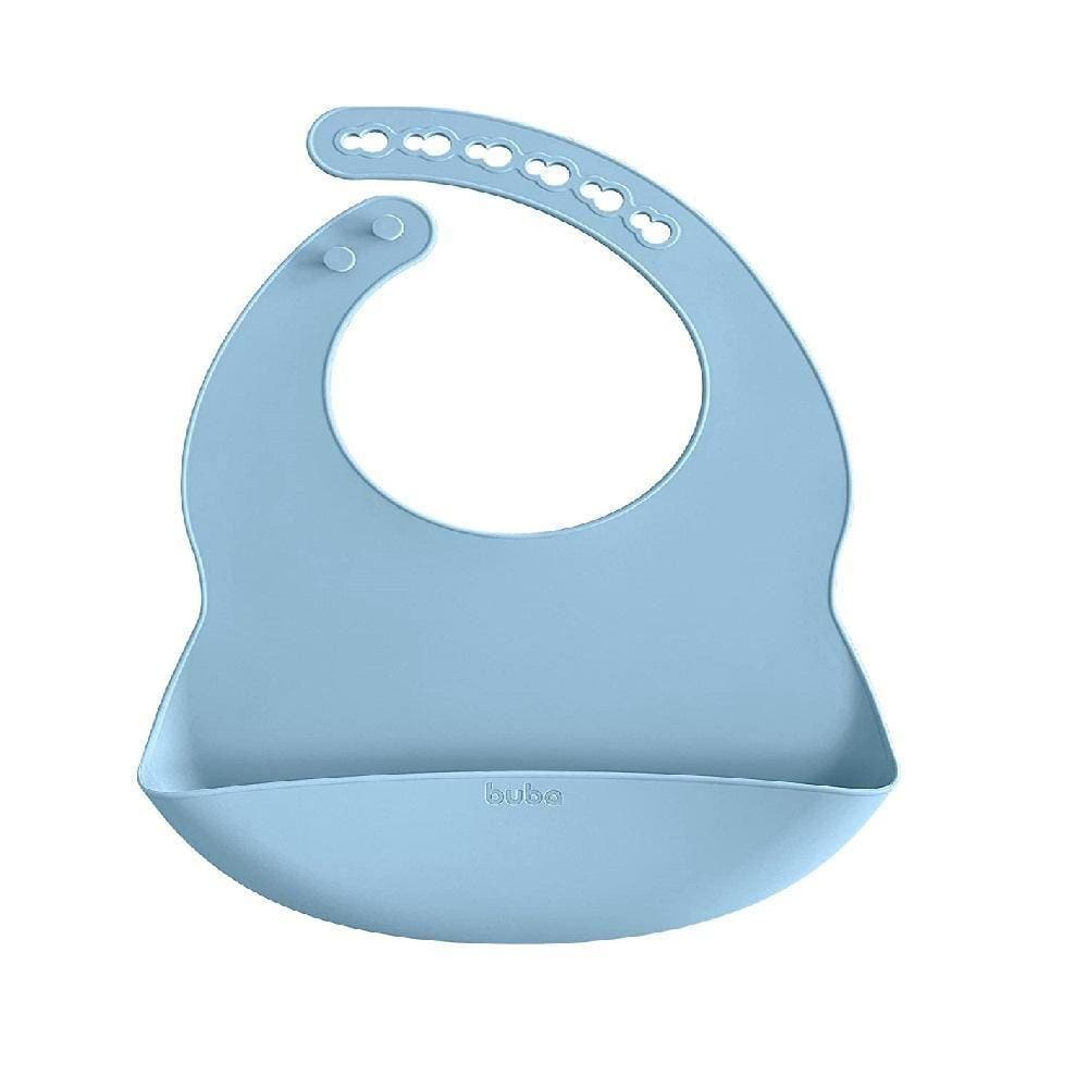 Babador Pega Migalhas Em Silicone Azul - Buba