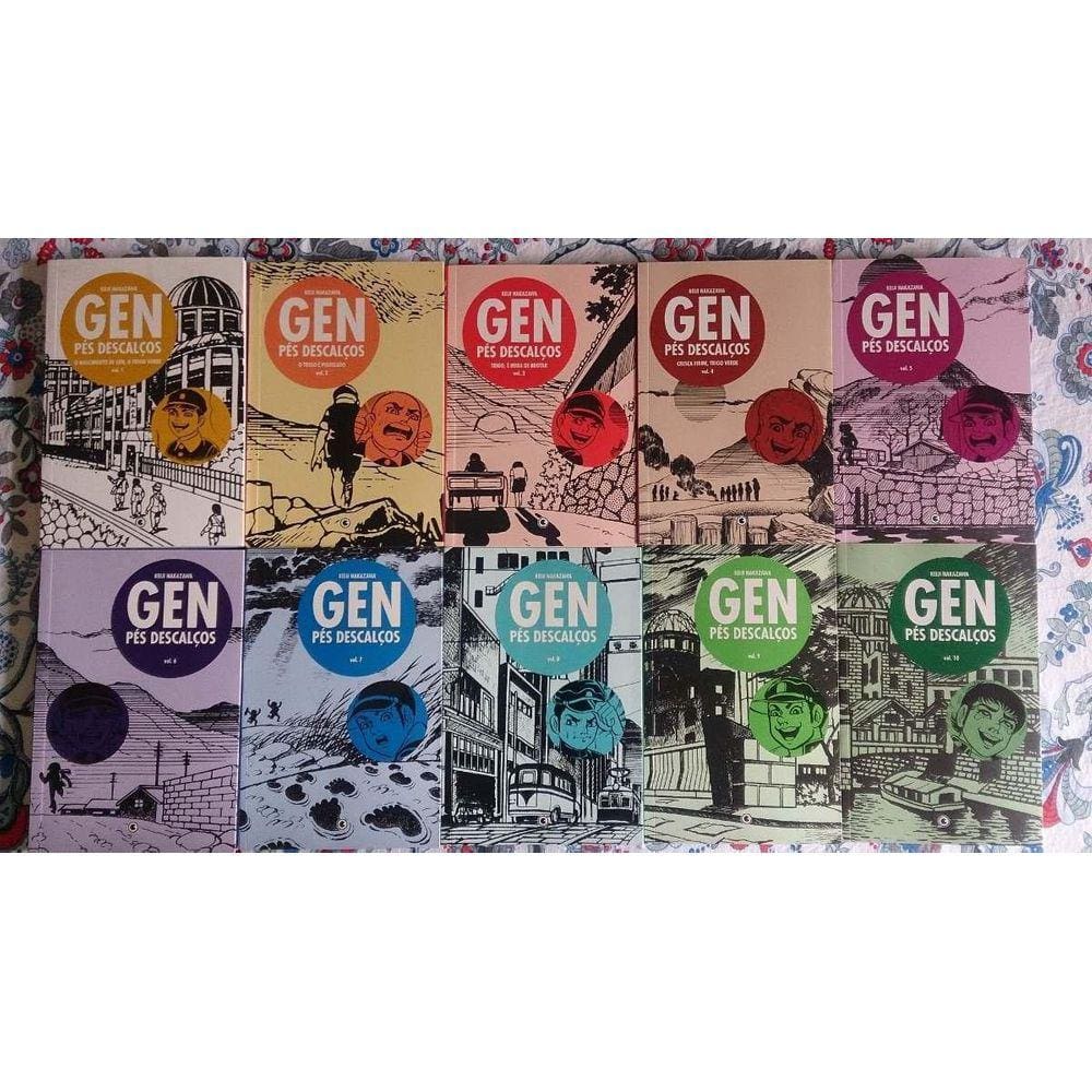 Livro Coleção Completa Mangá Gen Pés Descalços - 10 Vols.