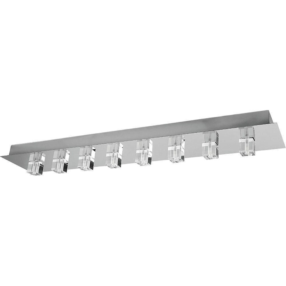Plafon Trilho Temis De Cristal Cúbico Para Led