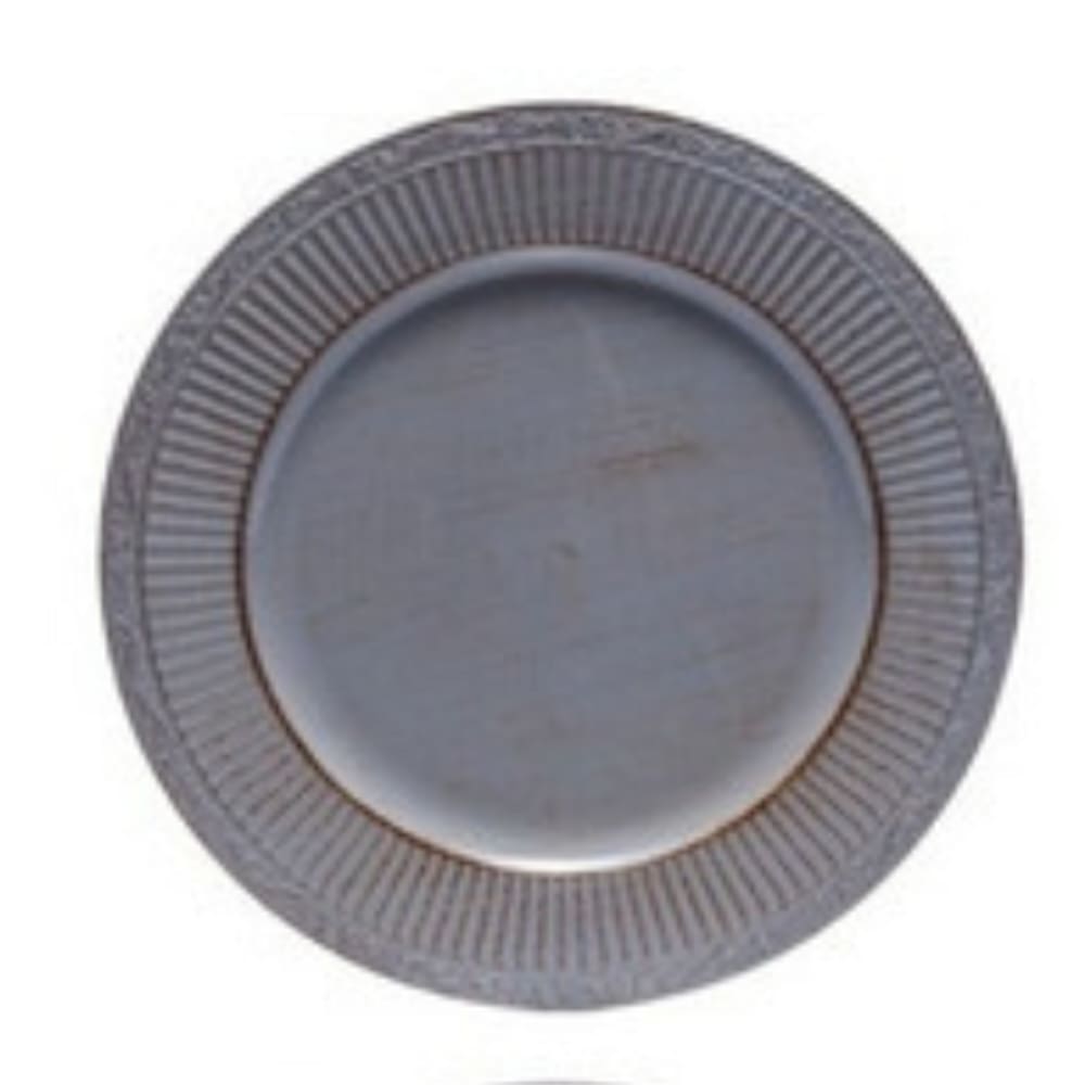 Sousplat de Plástico Cinza e Dourado Rojemac 33cm