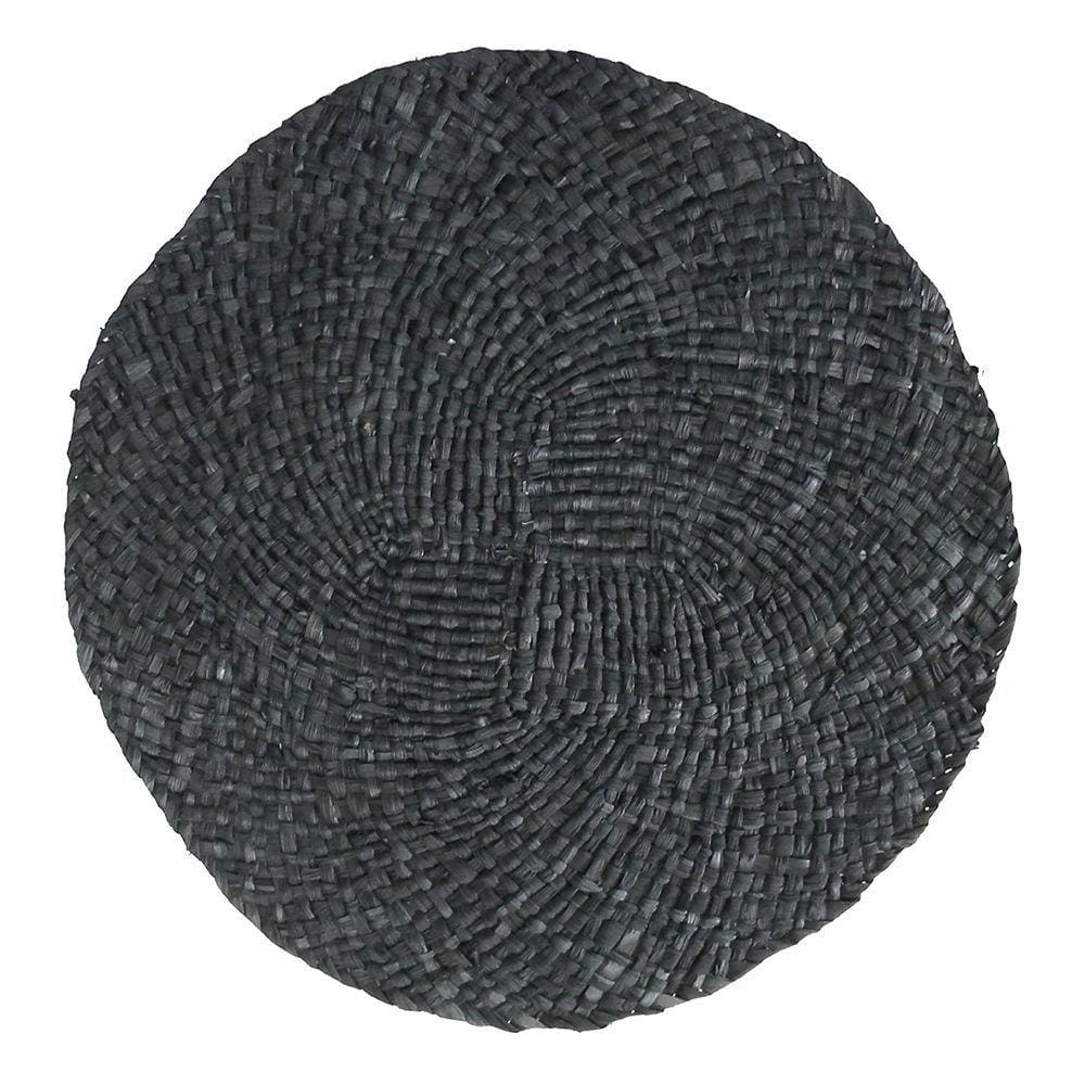 Sousplat de Fibra natural preto Btc 38cm