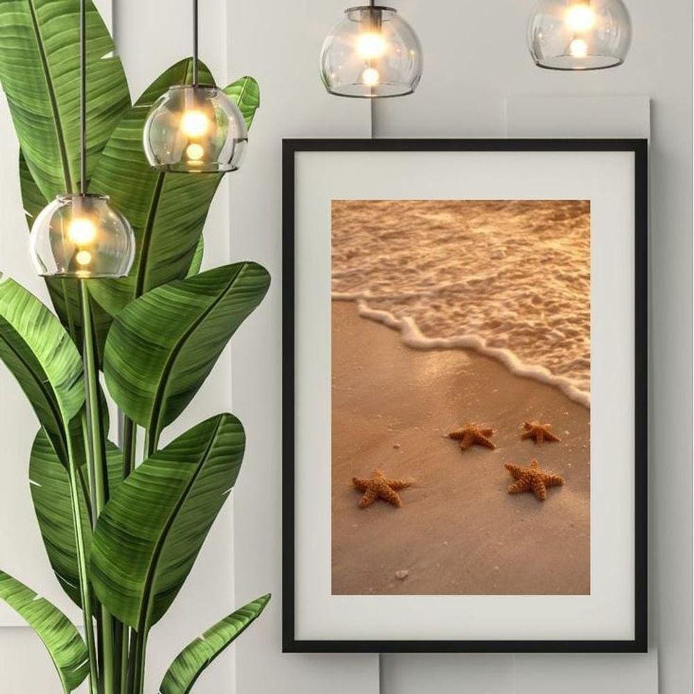 Quadro Praia Bronze - 60X48Cm