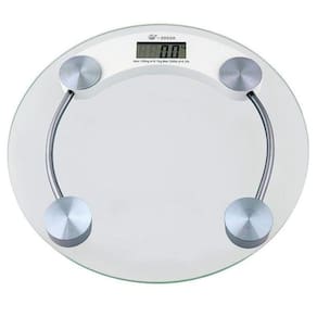 Balança Digital De Banheiro Vidro Temperado 150Kg - Redonda