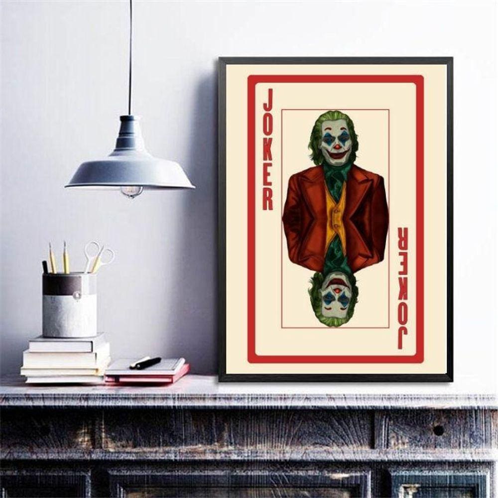 Quadro Decorativo Joker- Baralho 45X34Cm