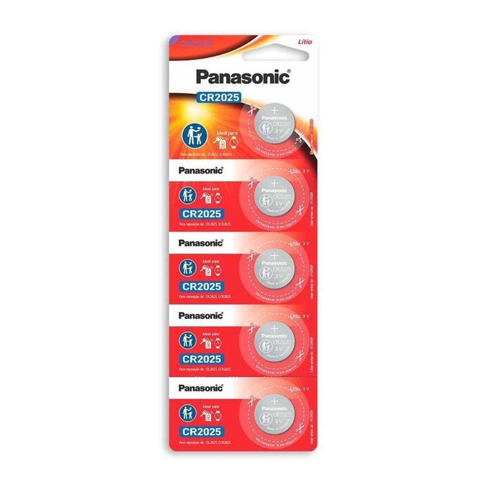 Bateria Cr 2025 Botão Panasonic - Cartela Com 05 Unidades - Pç / 5 [F108]