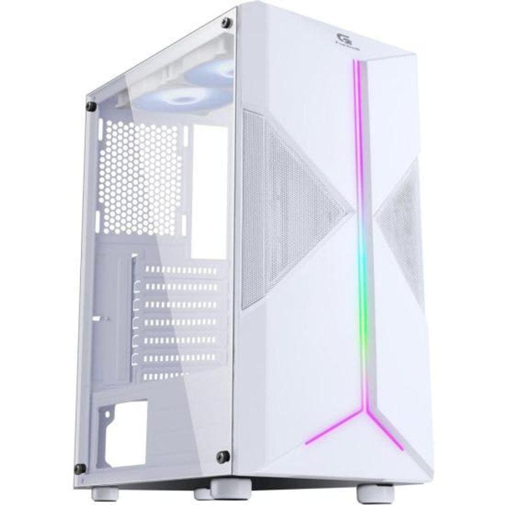 Gabinete Gamer Fortrek Holt Mid Tower RGB Branco [F002]