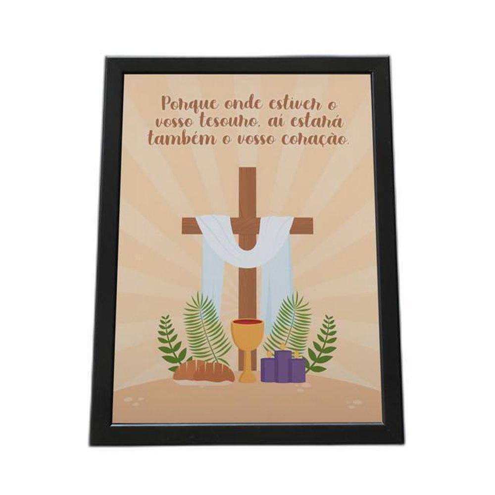 Quadro Com Moldura Religião Cristã 009 Religiao-009-M1