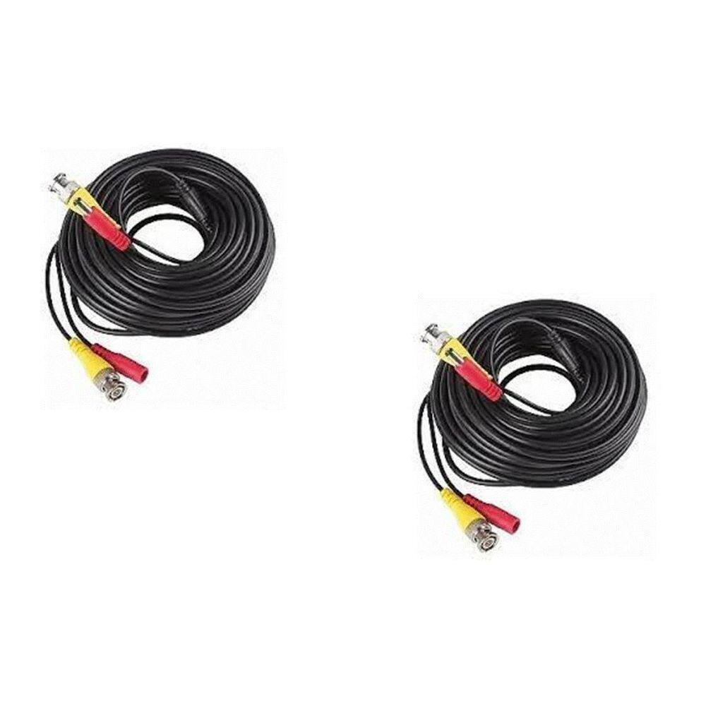 2 Cabos Prontos C/Conectores Video Cftv 30Mt Valor Top
