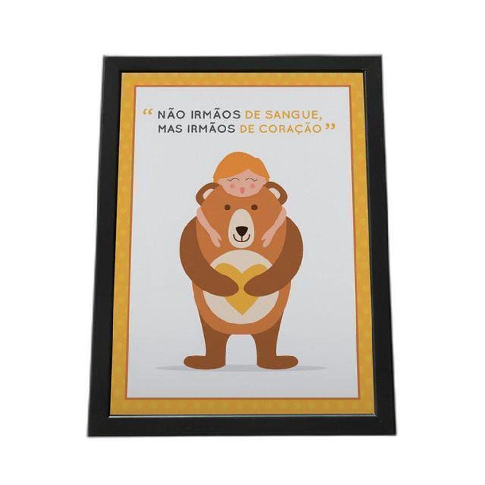 Quadro Com Moldura Irmãos De Coração