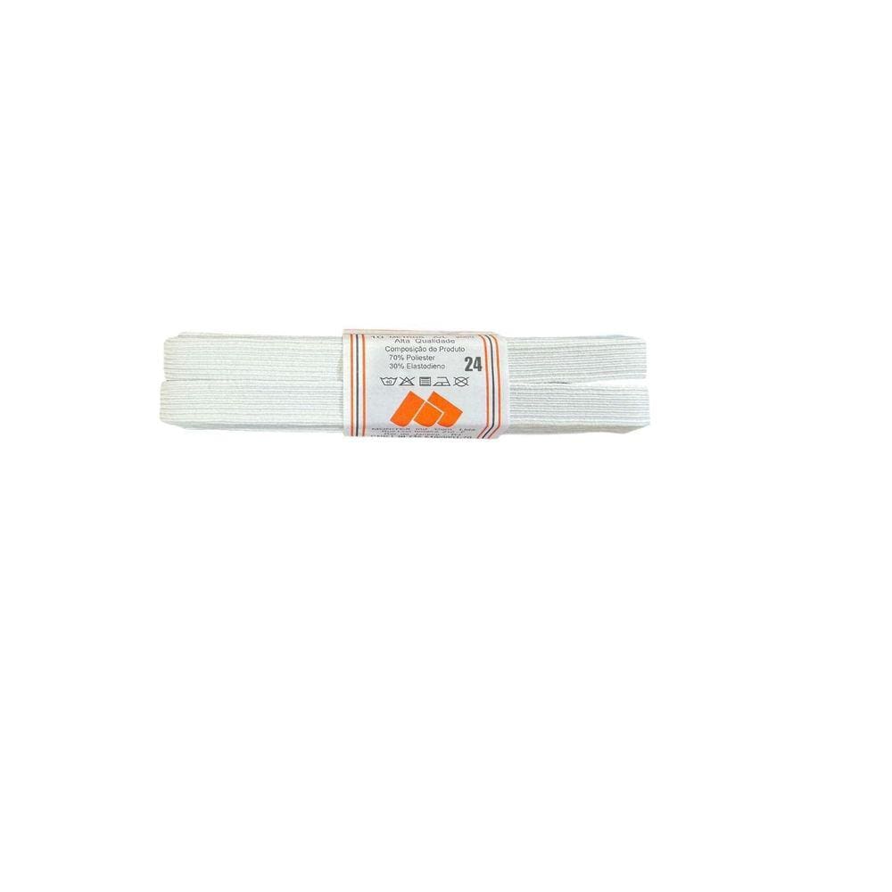 Rolo Elástico Chato Nº24 Branco 1,5Cm Com 10Mts Cada-Kit 2Un