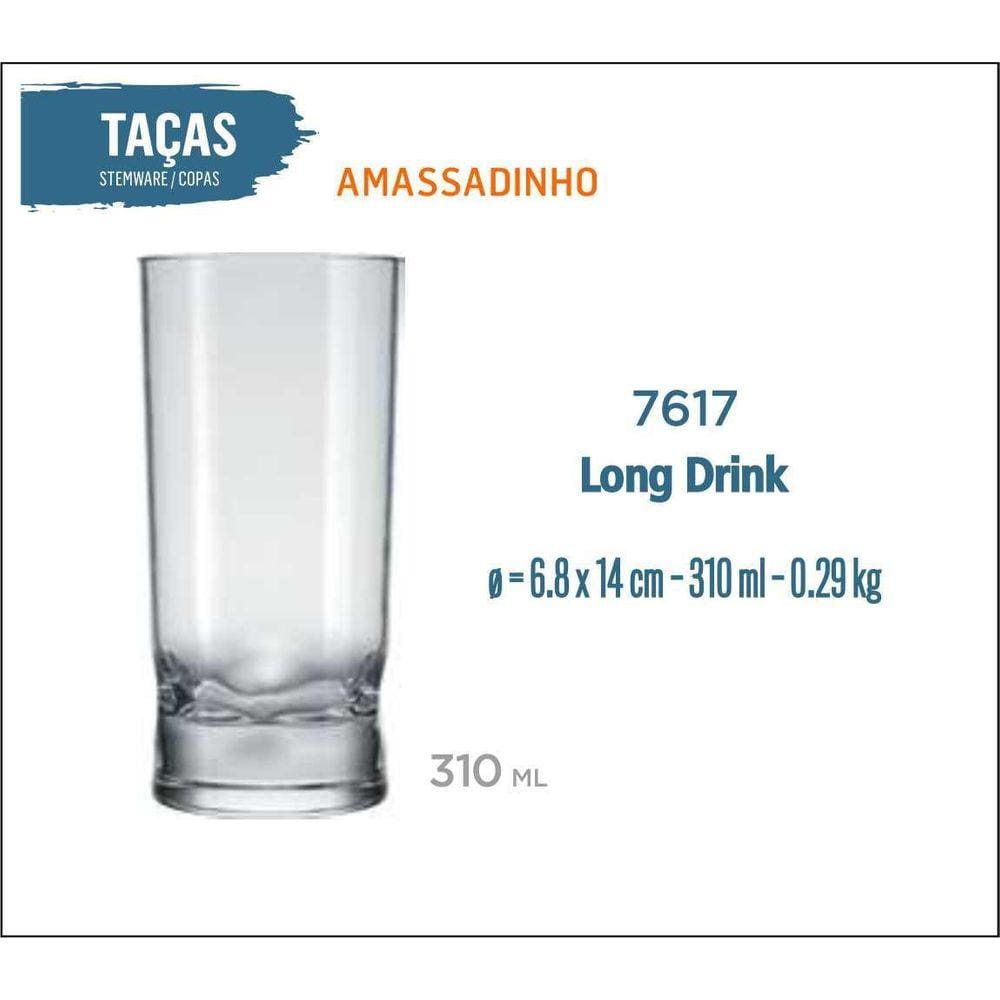 06 Copo Amassadinho 310Ml - Copo De Long Drink