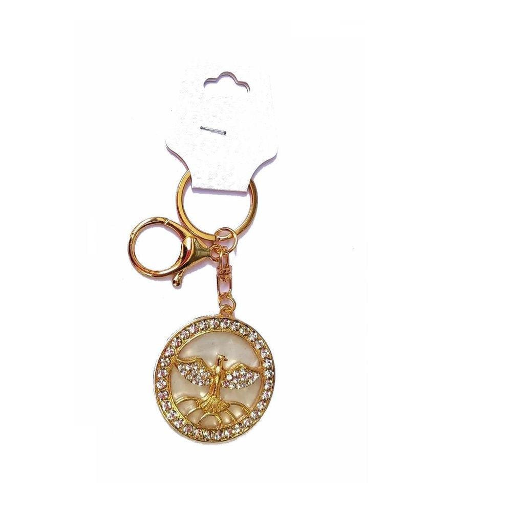 Chaveiro Pomba Espirito Santo Com Strass