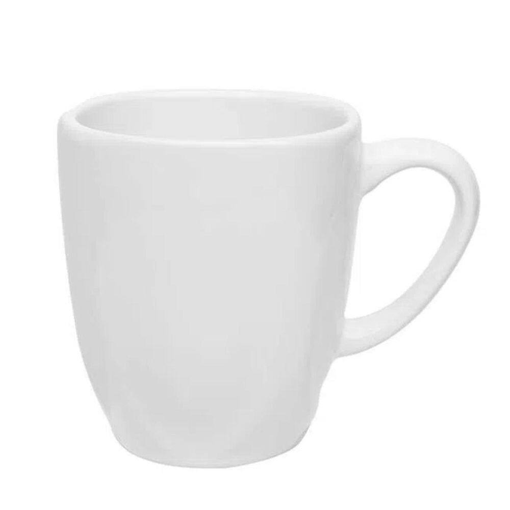 Caneca Xicara Tulipa De Porcelana Chá 260Ml Ryo White Oxford