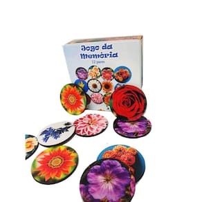 Jogo Da Memória Cognitivo Redondo Flores Do Brasil 12 Pares