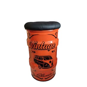 Banco Tambor Vintage Kombi Tonel Puff