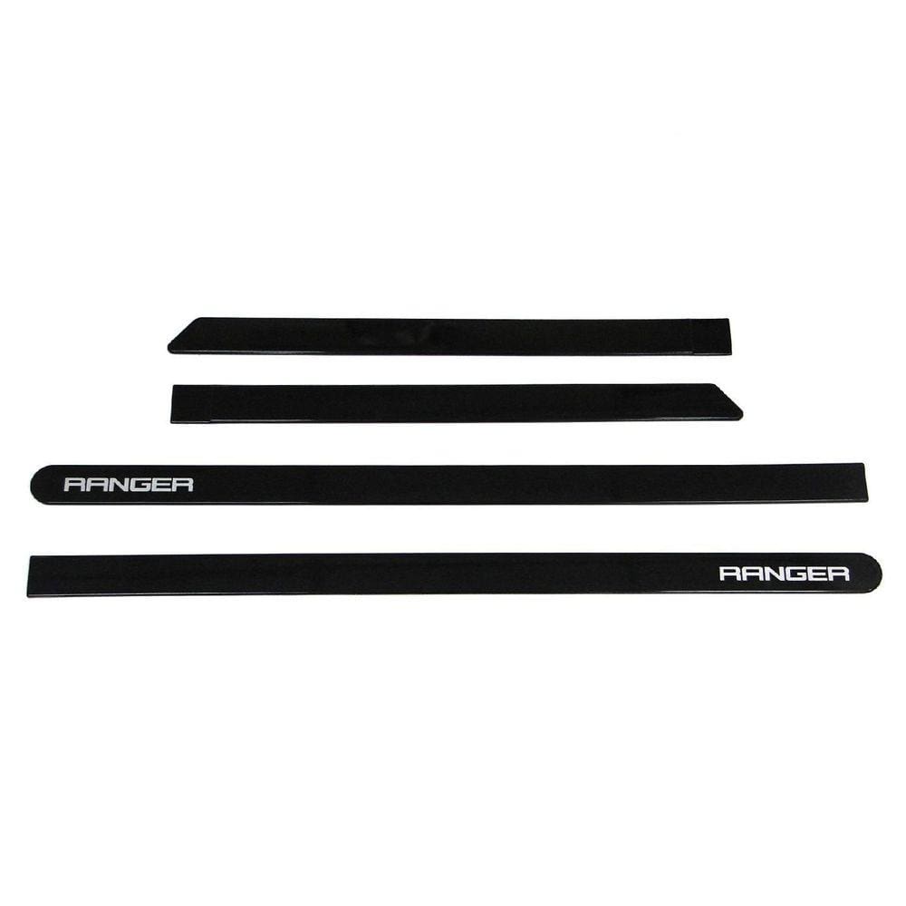 Jogo De Friso Lateral Pintado Preto Gales Ranger