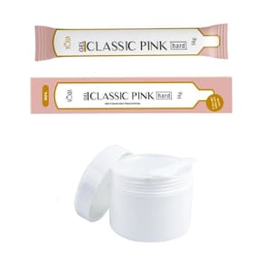 Sachê Gel Unhas Classic Pink Hard Vlia + Pote Reutilizável